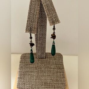 Elegant Green Drop Earrings